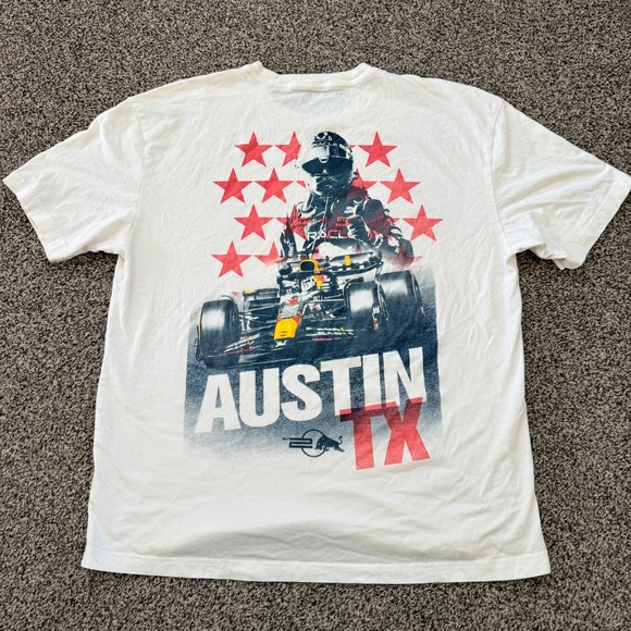 Hollister Other - F1 Cota Redbull Racing Max Verstappen Men's Large White T-shirt Hollister Boxy